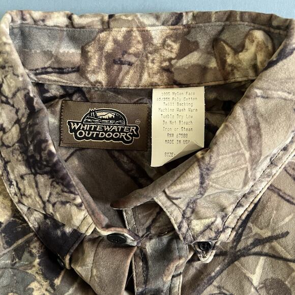 NWT White Water Outdoors Real Tree Camo Button Down Long Sleeve Hunting Shirt - Picture 5 of 6